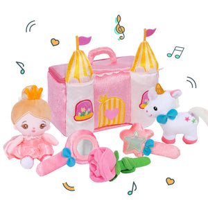 Personalized Baby's First Princess Castle Plush Sensory Toy Set